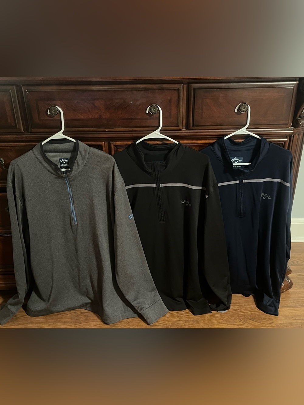 Bundle of 3 Calloway weather series 1/4 zip athletic long sleeve shirt